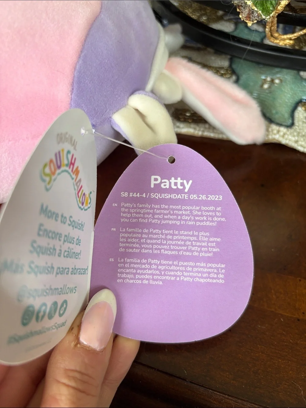 Squishmallows Banks & Patty Plush Set 8” Pastel Stuffed Animals Collectibles